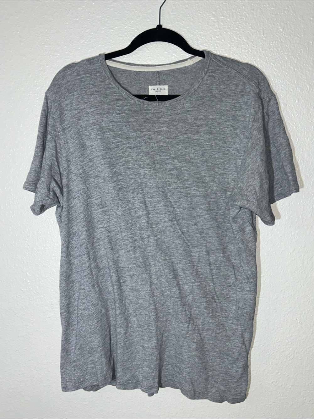 rag & bone grey heathered crewneck t-shirt Sz M